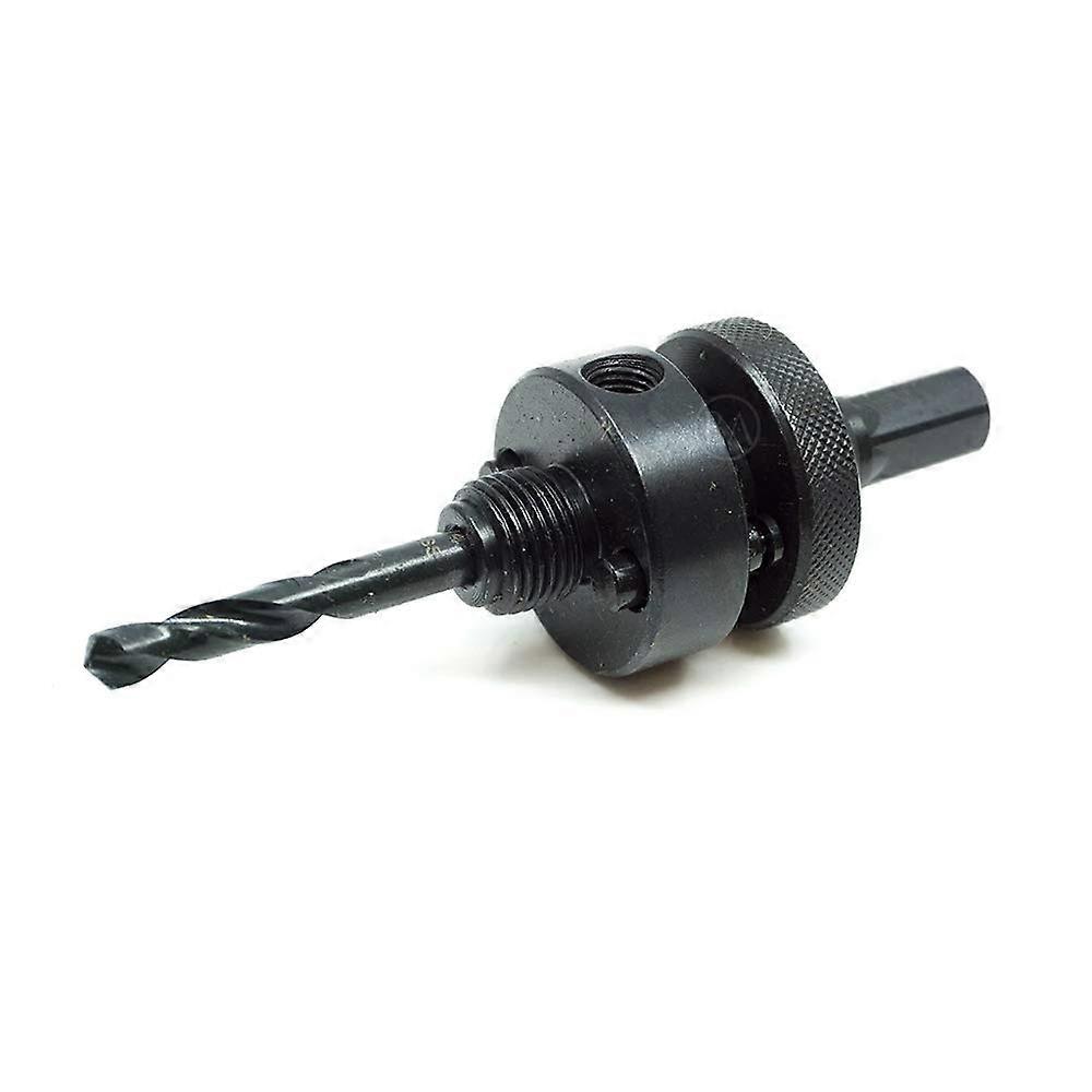 Hardened Carbon Steel Hole Saw Arbor for 1/4"-6" Hole Saws with Pilot Drill Bit, 5/8"-18 Thread Compatibility