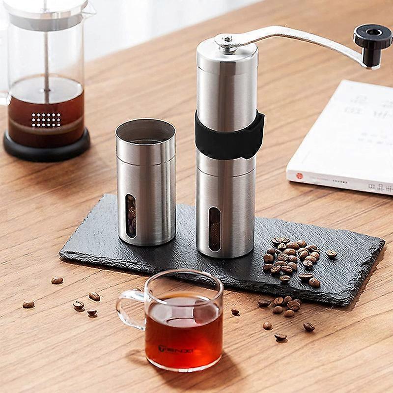Manual Stainless Steel Coffee Grinder - 18 Adjustable Settings Portable Conical Burr Grinder for Camping
