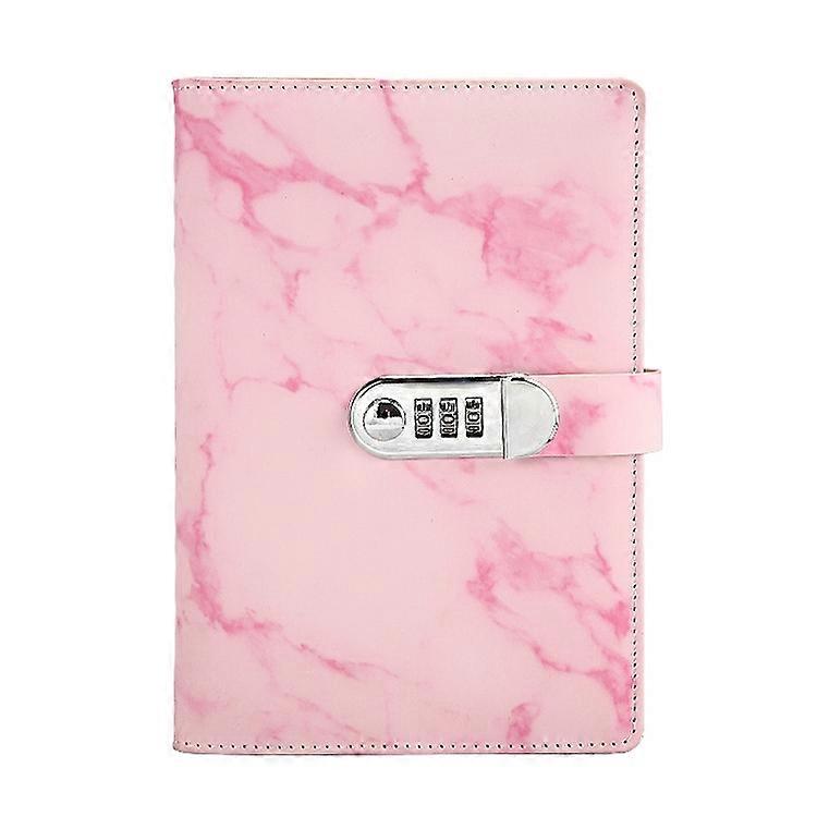 A5 Marble Texture Retro Password Lock Notebook Multifunctional Student Handbook Notepad