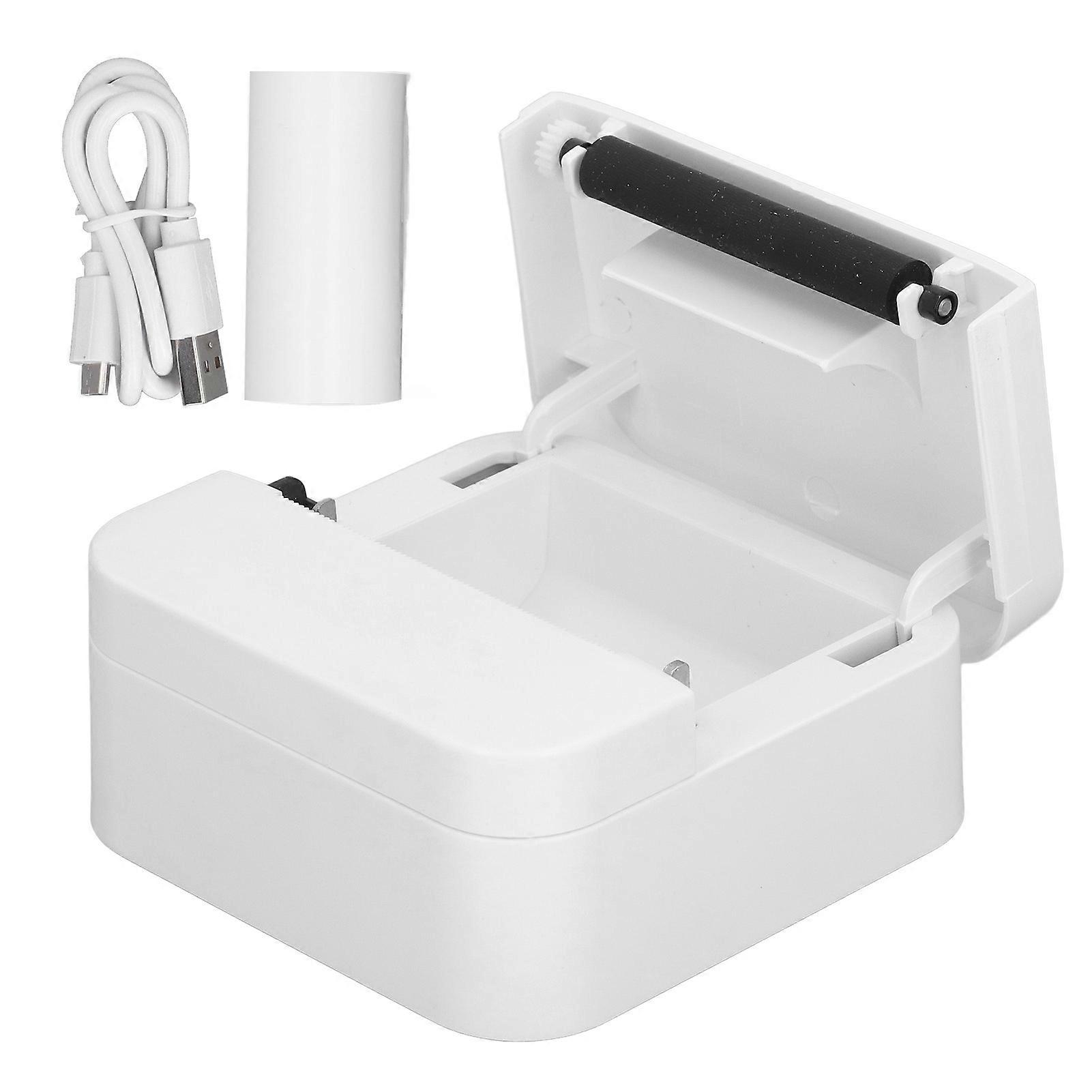 Mini Thermal BT Inkless 200dpi Portable Pocket Wireless Thermal Printer for Notes Memos Lists White