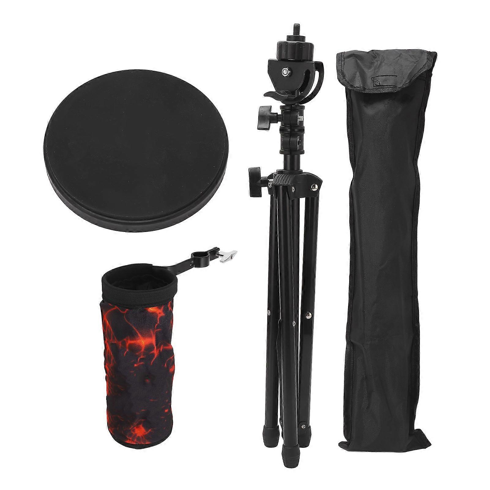 Drum Practice Pad Stand Kit 6 Inch Pad with Adjustable Stand Storage Bag for Beginners Drum Training