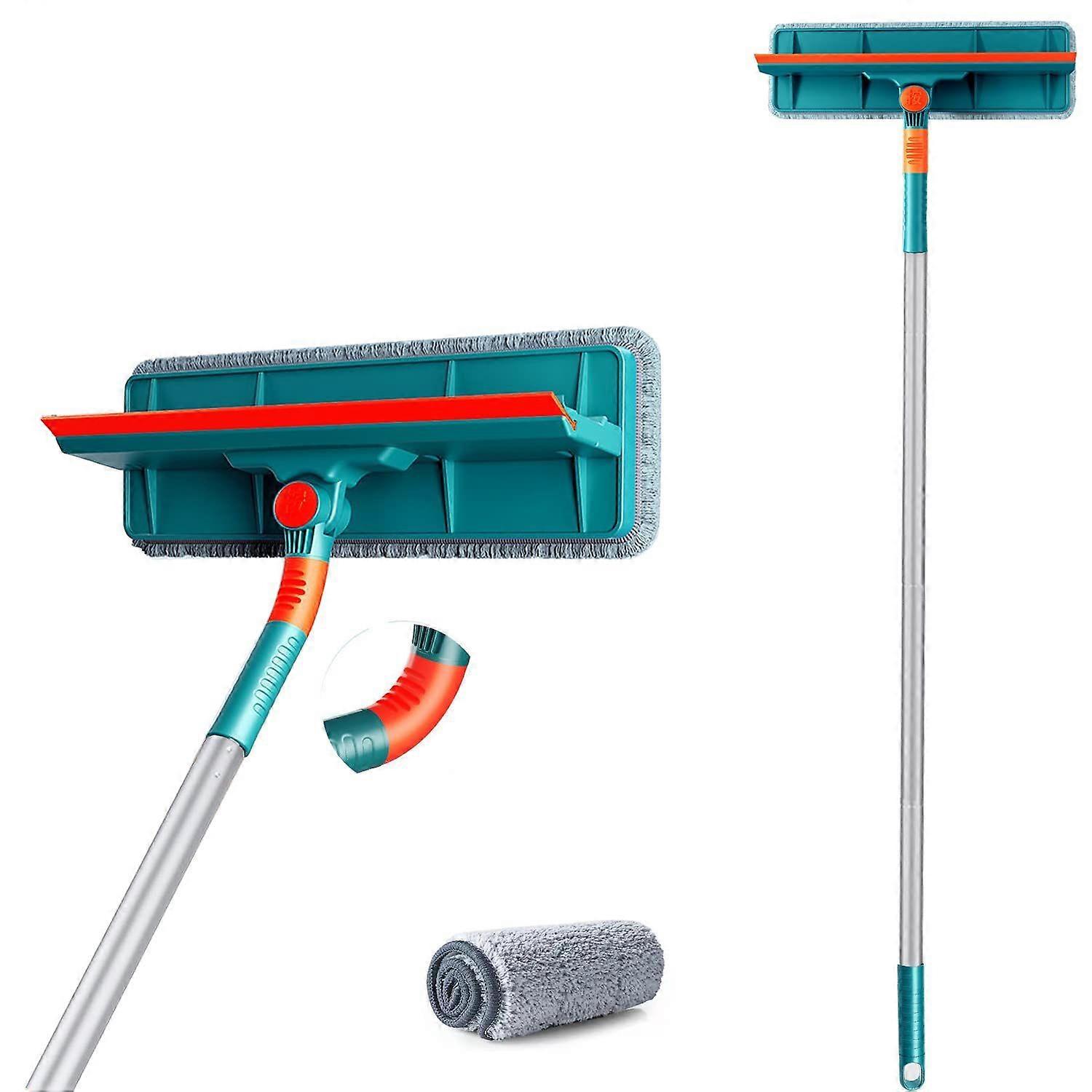2 in 1 Professional Window Squeegee Cleaner Kitwith Telescopic Handle (Length 1.35m), Window Squeegee Cleaner for Interior Windows