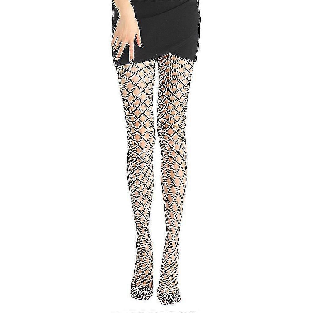 المرأة تقليد لؤلؤة مطرز شبكة صيد السمك جوارب طويلة مثير جوفاء خارج شبكة شفافة الجوارب جوارب طماق ملهى ليلي الملابس الداخلية