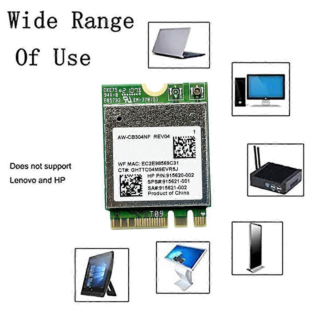 Carte WiFi PCIe RTL8821CE Pour PC Portable – Dual Band 2.4G/5Ghz, Bluetooth 4.2, 433 Mbps - 9