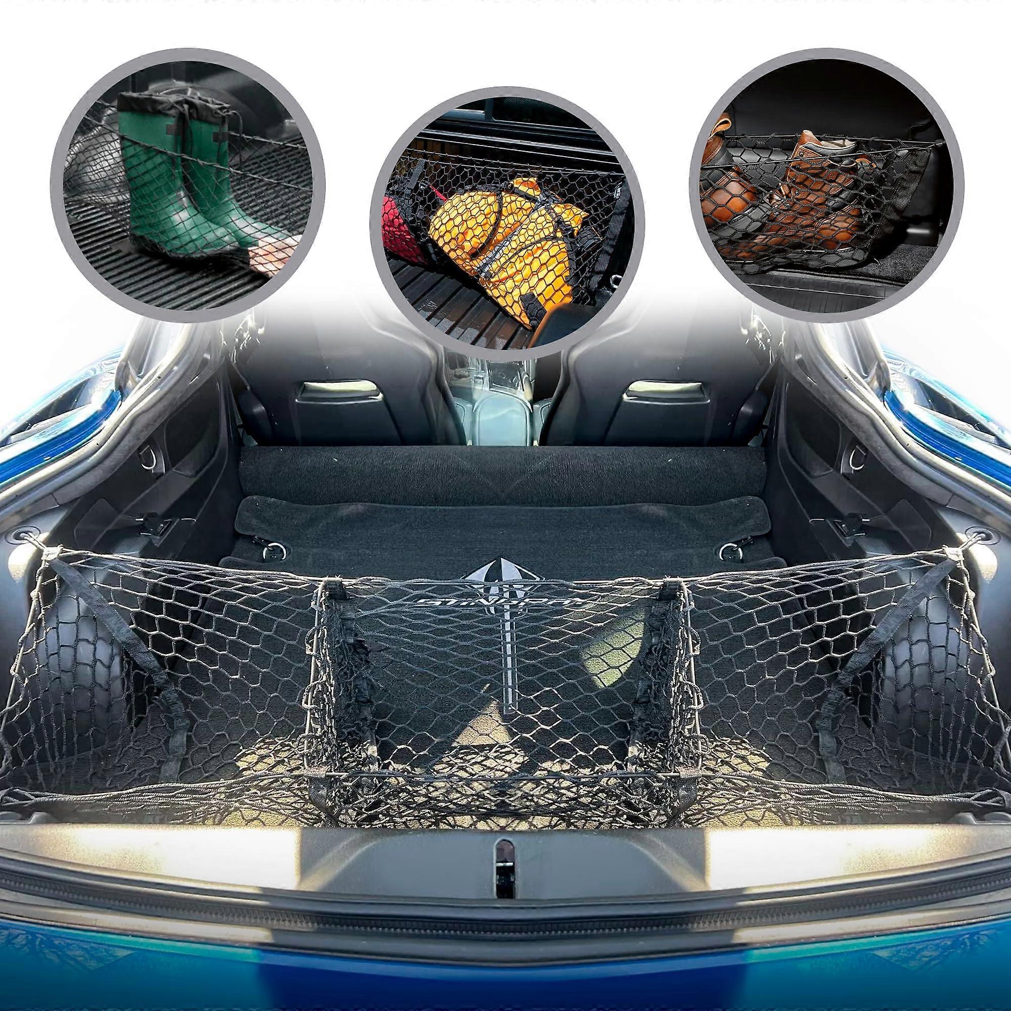 Envelope Style Trunk Cargo Net 3 with Pockets for Corvette 20152019