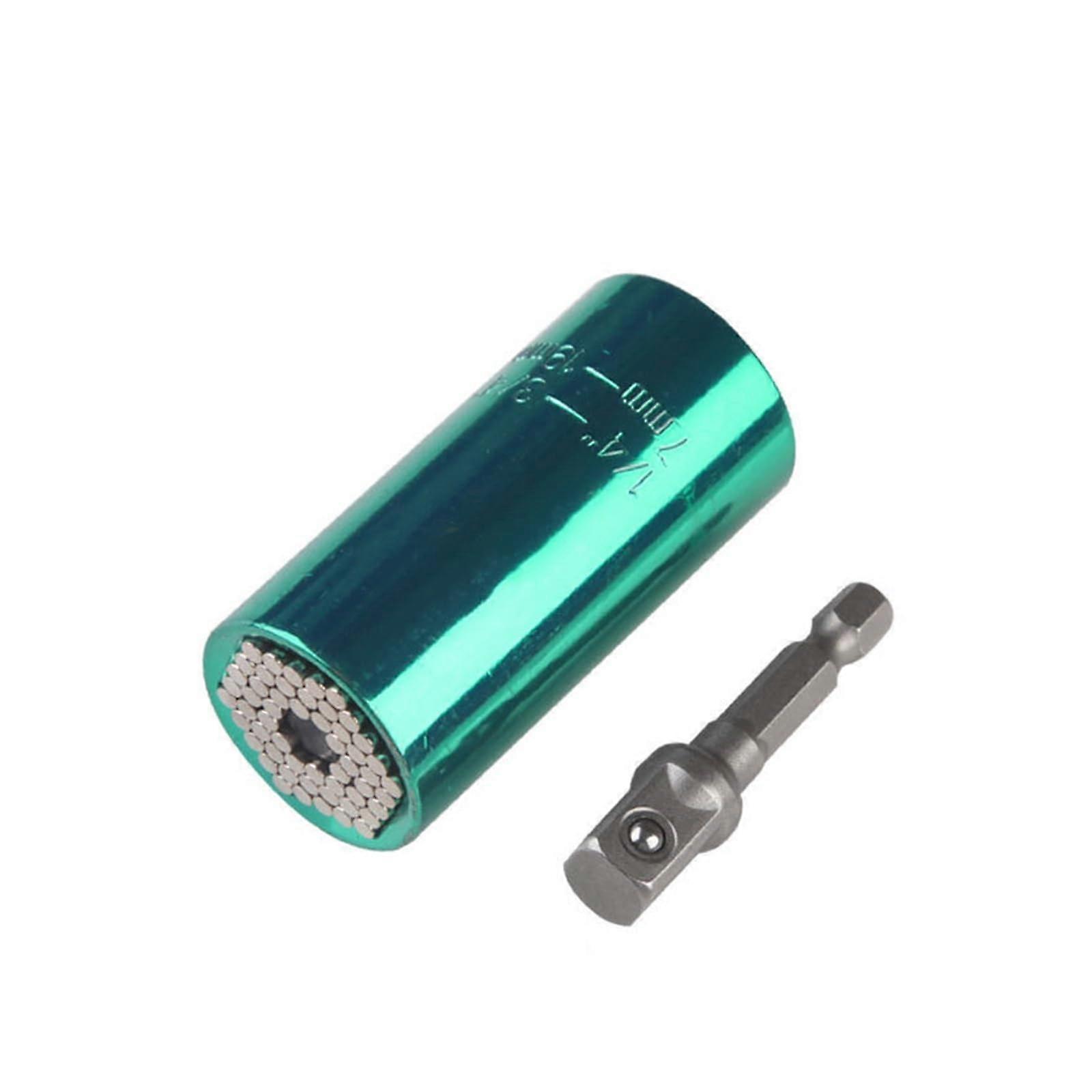 7-19mm Universal Torque Wrench Head Set With Magic Key Grip Socket Bit For Power Drill Ratchet Bushing Spanner Green