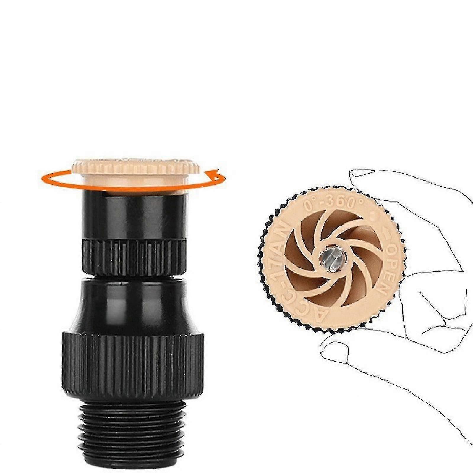 نظام الري التلقائي 360 دورانيا ، رش حديقة متعدد الوظائف قابل للتعديل لمروج ساحة حديقة العشب في الهواء الطلق محظوظ