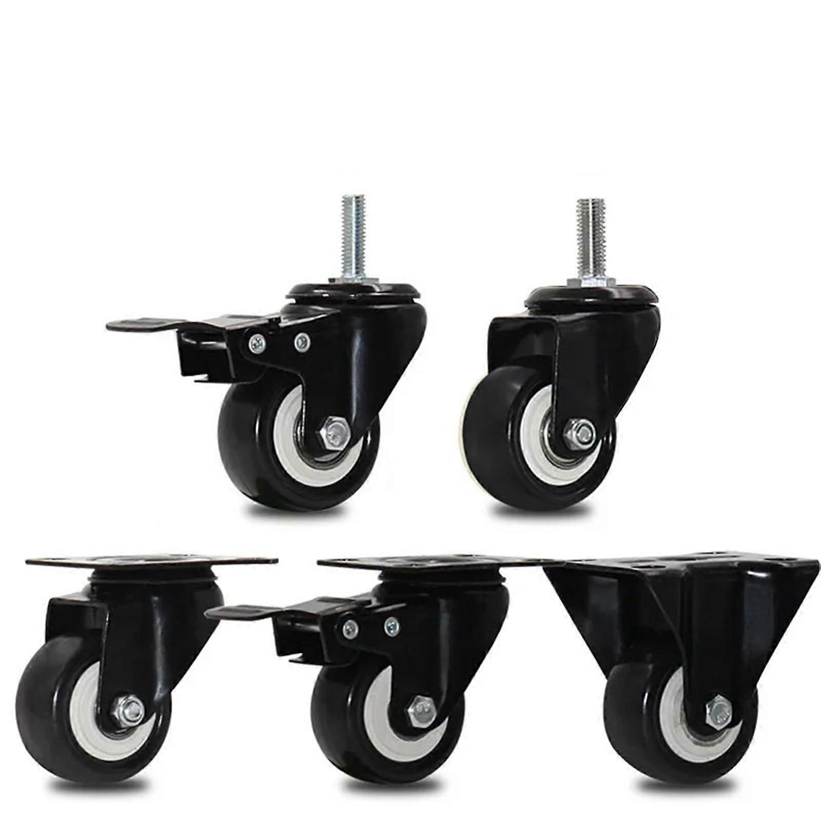 Casters 2.5-Inch Low-Center Load-Bearing, 250 kg Capacity, 2-Piece Set, For Large Display Racks And Shelves, Model A25