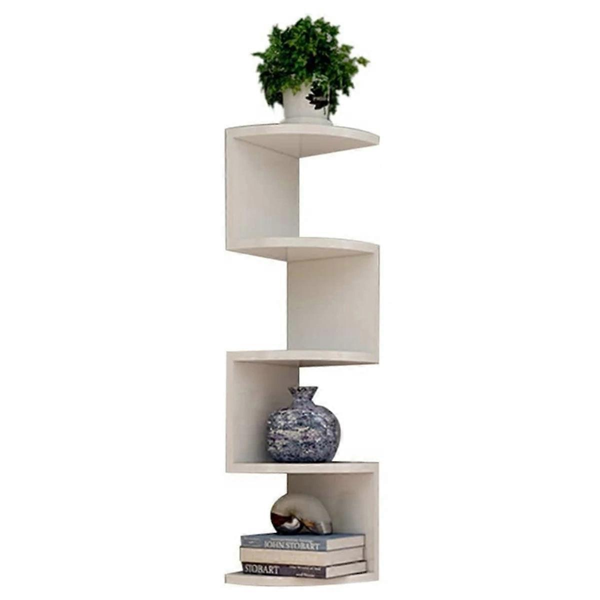 Wall Mounted Corner Storage Rack Classic Wall Rack 5 Layers,B