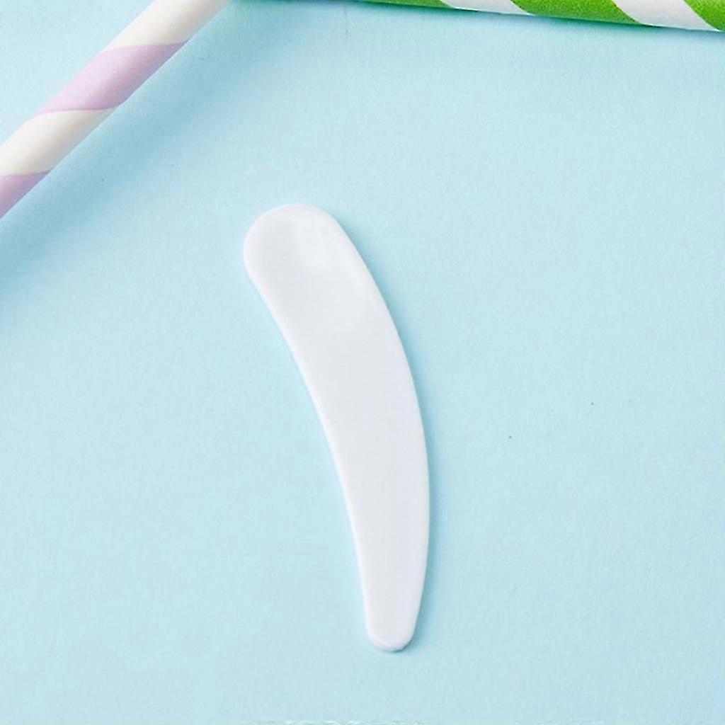 100プラスチックミニ化粧品スパチュラメイクアップマスクスプーンの2xパック-ホワイト
