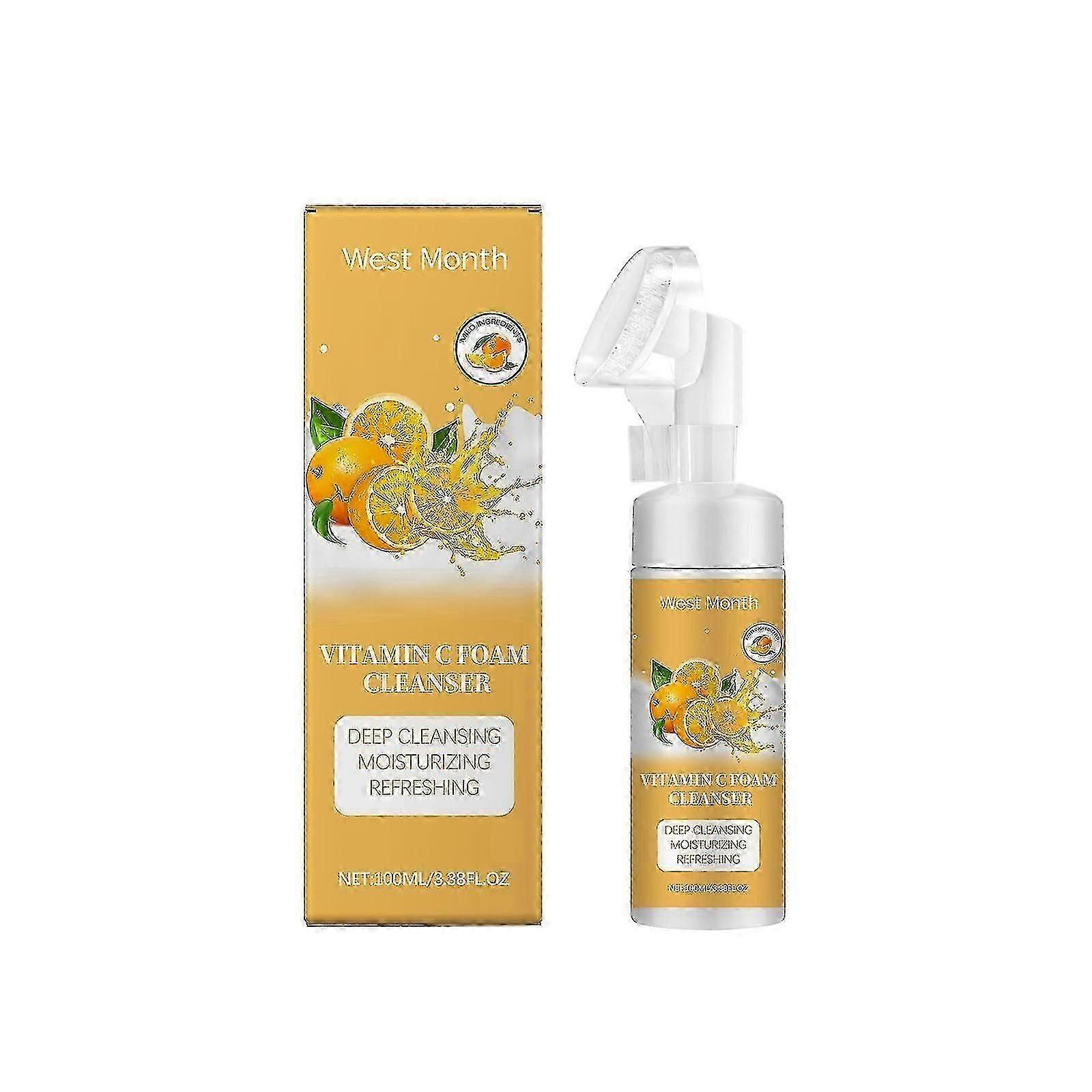 Vitamin C Foam Cleanser Gently Cleanses Pores, Removes Acne And Cleanses Face With Refreshing Moisture