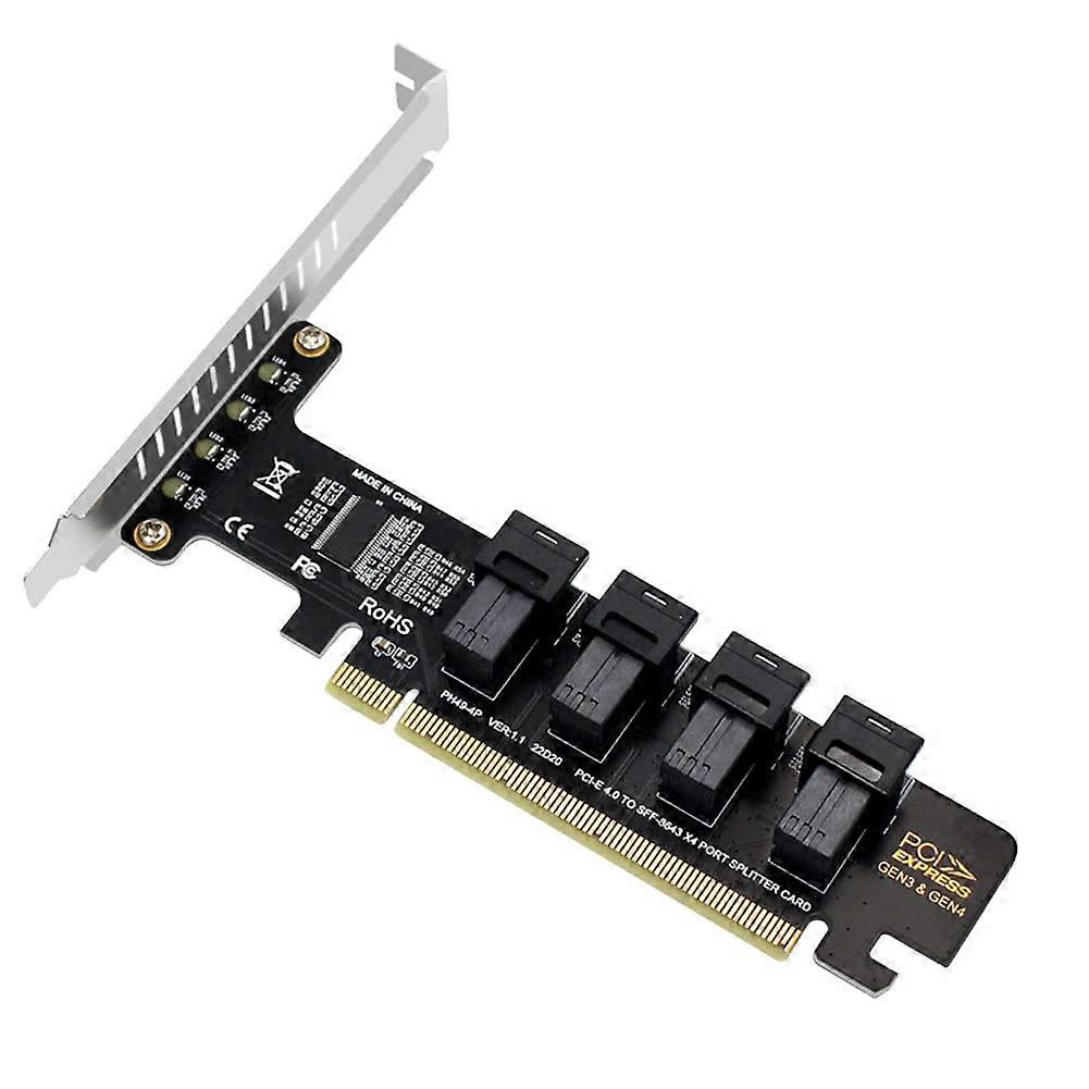 NGFF PCIE 16X to 4 Ports U.2 NVME Split Expansion Card SFF8639/8643 NVME PCIE SSD Adapter for Mainboard SSD