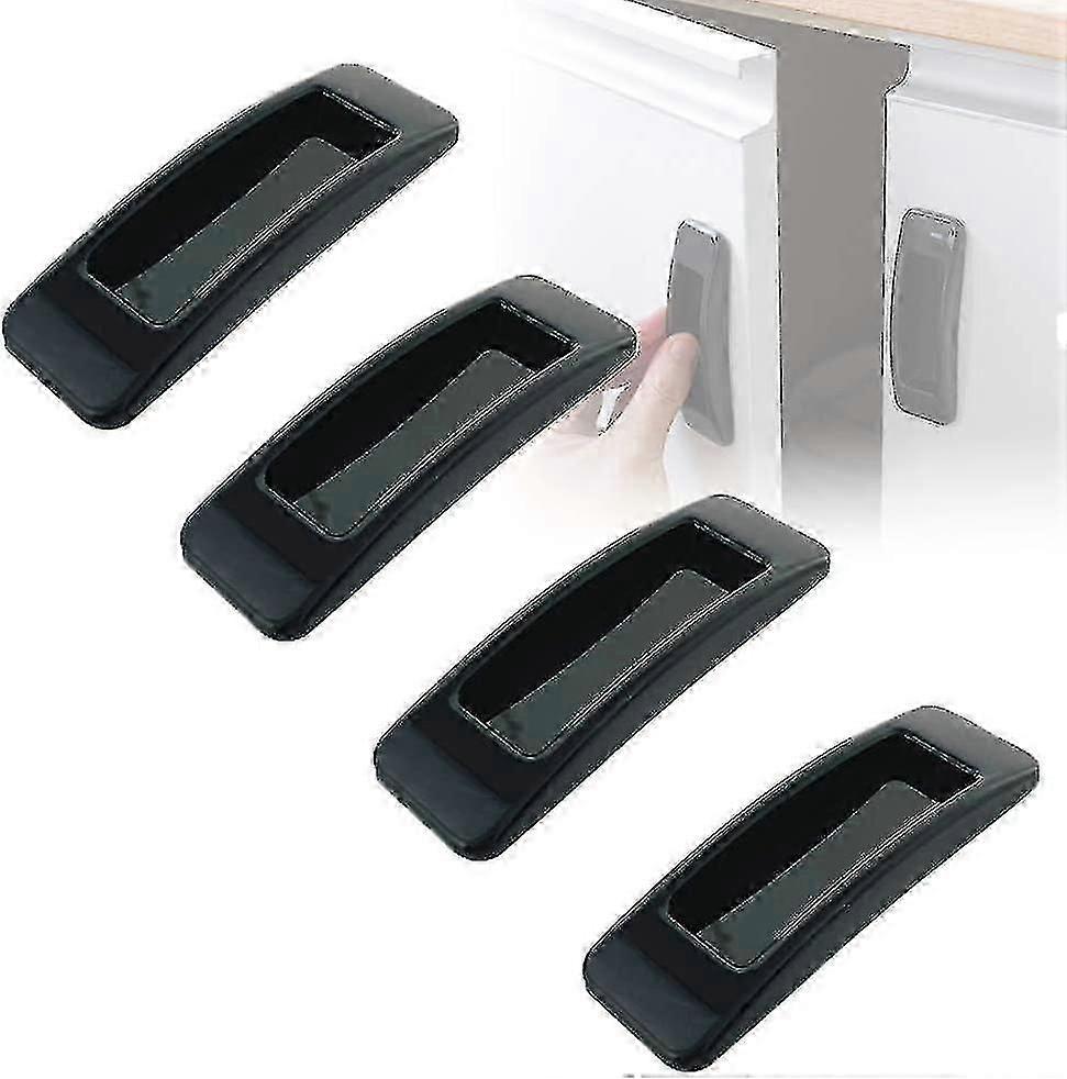 Set Of 4 Self-adhesive Handles For Kitchen Cupboard Door Or Window Auxiliary
