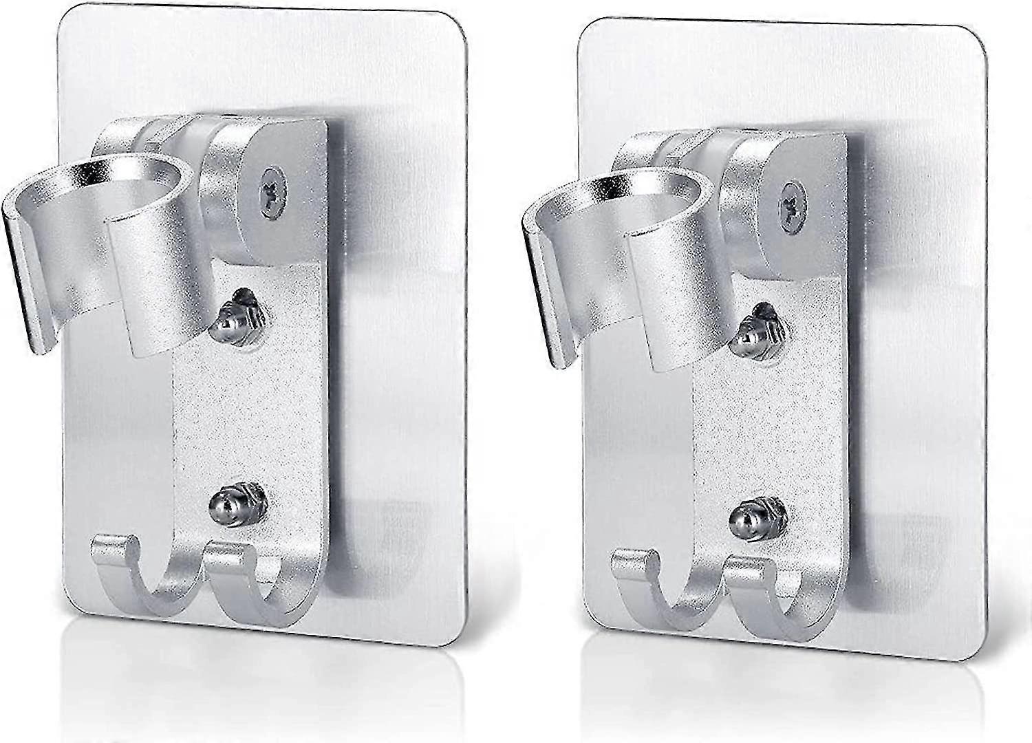Adjustable Wall Mounted Shower Holder, Universal Shower Head Bracket, 2PCS Set for Bathroom