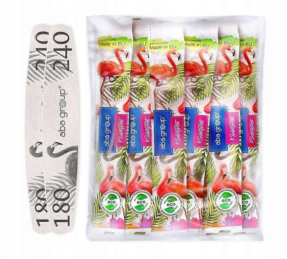 Aba Group BEZPIECZNY PAKIET Pilnik do paznokci ELIPSA 180/240 SLIM - FLAMING, 100 sztuk