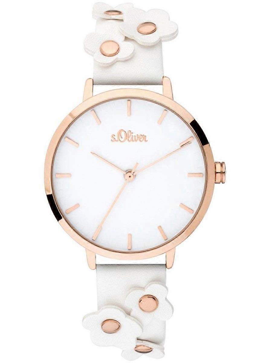 SOliver Vit Äkta Läder SO3699LQ Damklocka
