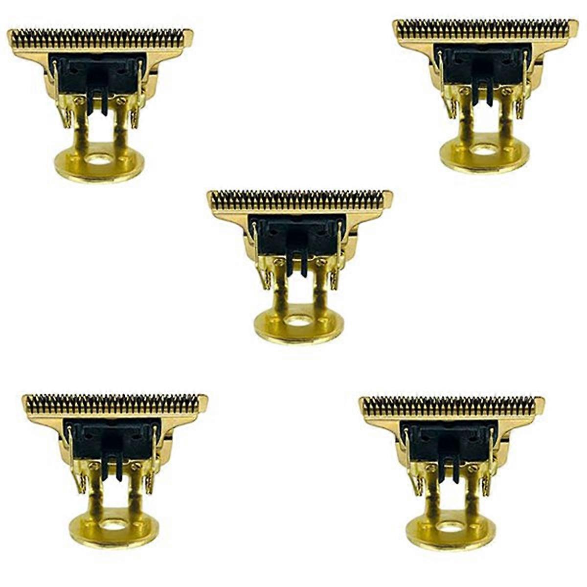 5 Pcs T-Shaped Hair Clipper Blade with Stand T9 Blade Trimmer Replacement Head Replacement Clipper
