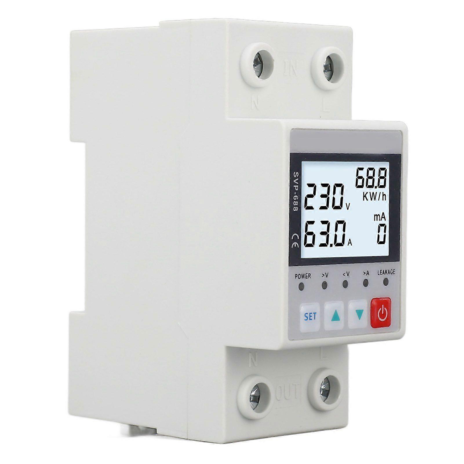 High quality  230V 63A over-voltage, under-voltage, current limiting, leakage