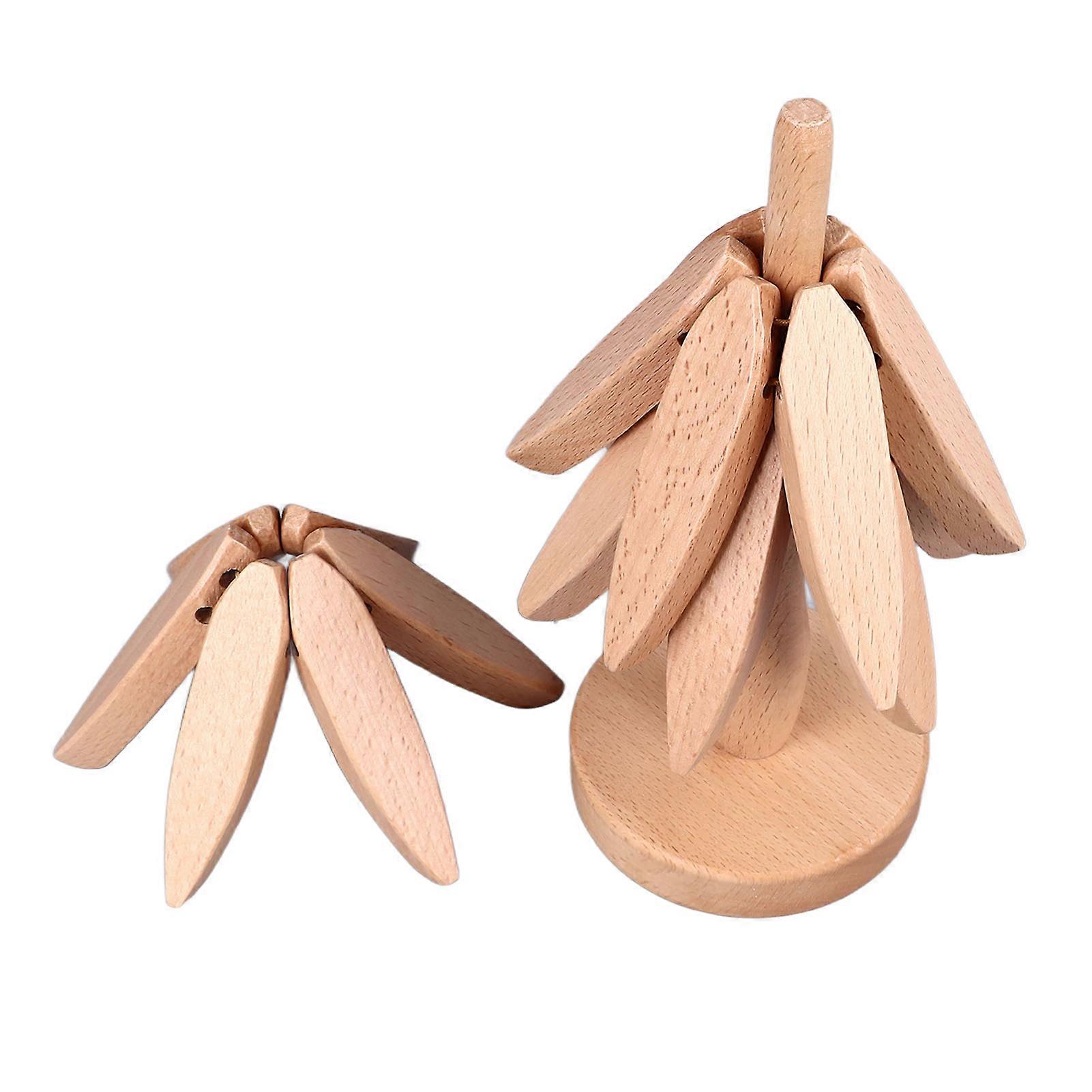 Set of 3 heat-resistant beech wood tree-shaped trivets