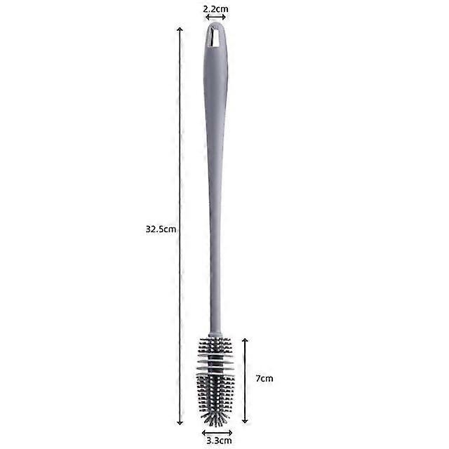 Silicone Cup Brush with Long Handle for Glass Cleaning