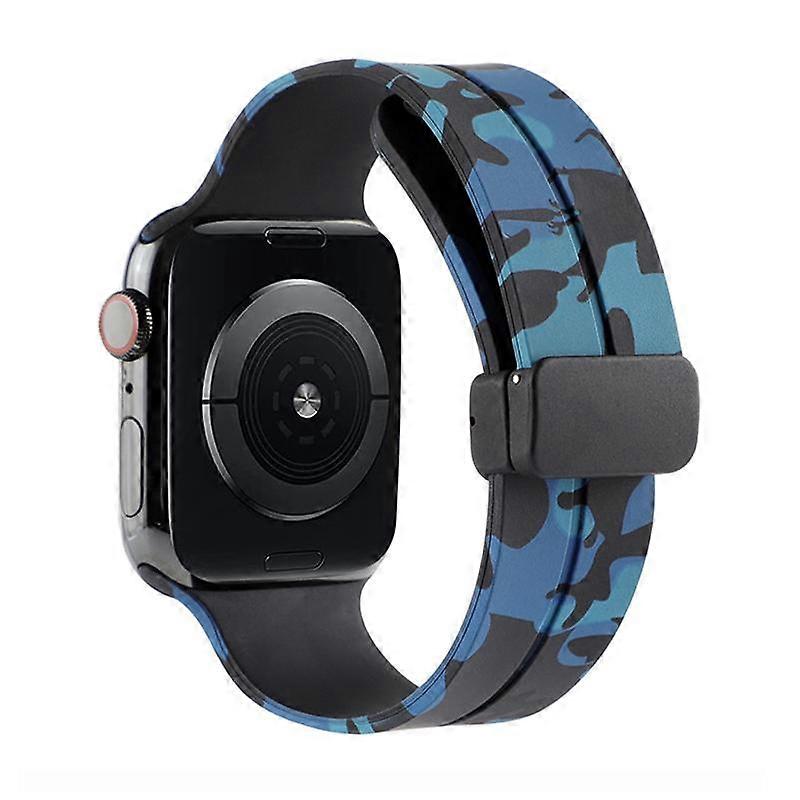 Silicone Band for Apple Watch Magnetic Sport Bracelet Watch Band for IWatch Series 1 2 3 5 6 Se 7 8 Ultra38mm 40mm 41mm 42mm 44mm 45mm 49mm