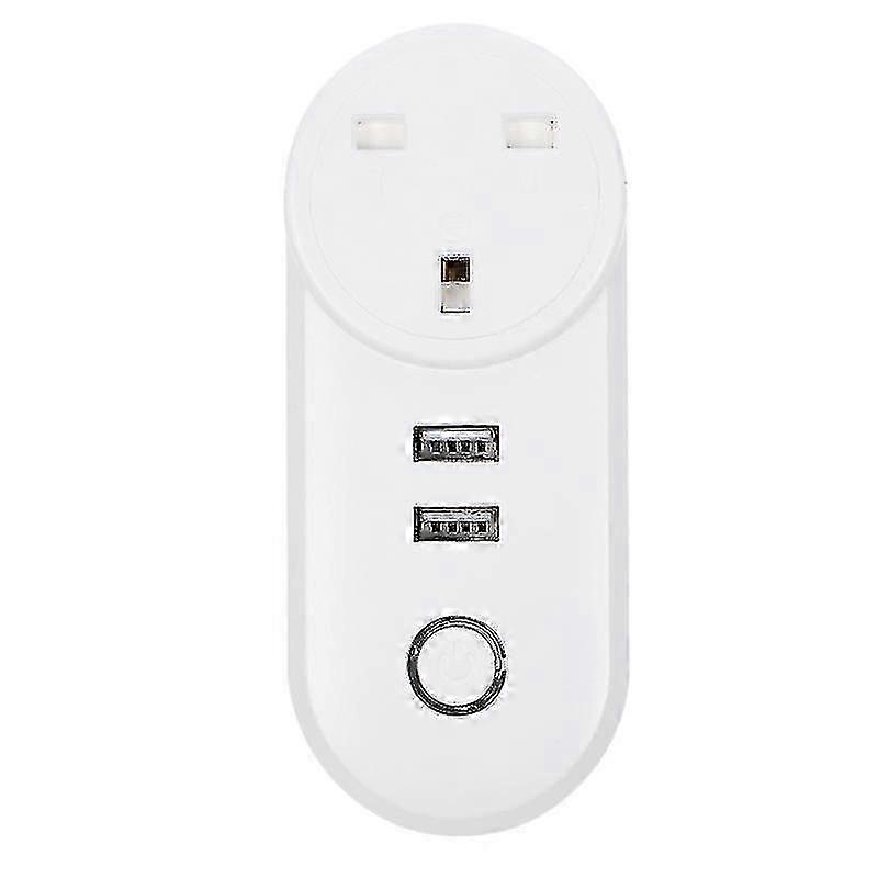 12X6.2x5cm White Power Outlets & Sockets Wifi Smart Plug Wifi Smart Power Socket Dual Usb Smart Sock