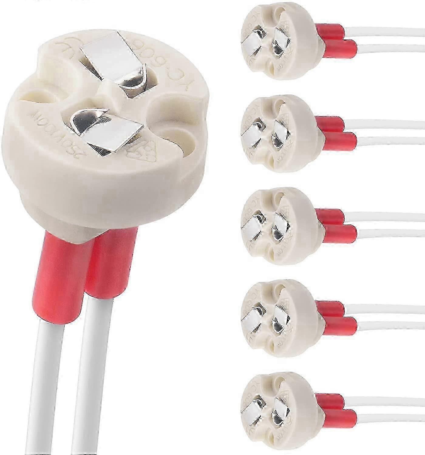 Bi-pin Base Gu5.3 Gx5.3 Mr16 Gz4 Mr11 G4 Halogen Glow Socket Ceramic Lamp Holder (6pcs) G6.35 Gy6.35 2025