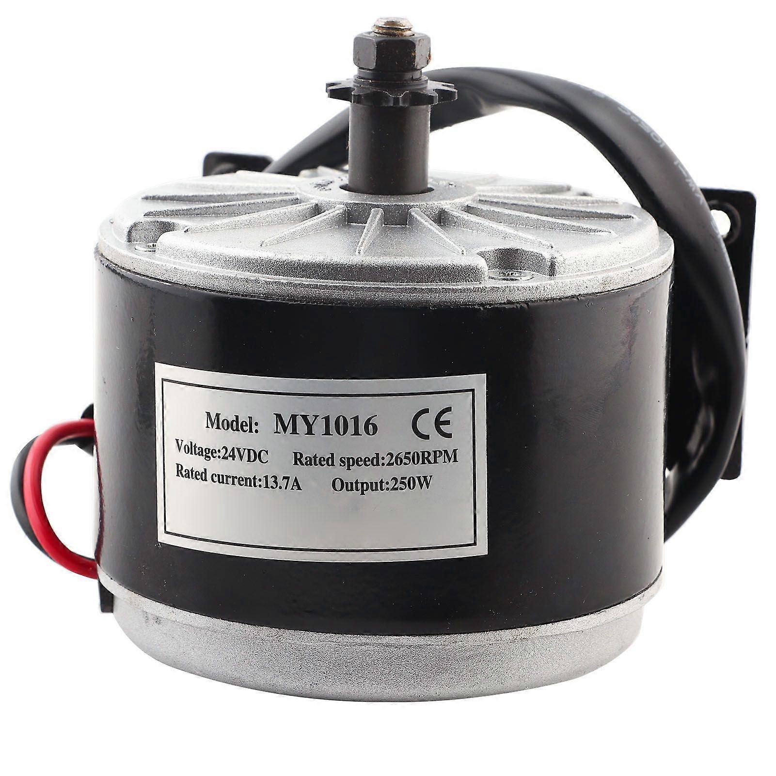 MY1016 24V 250W高速小型ブラシモーターベルトプーリー電動スクーター電動自転車アクセサリー付き