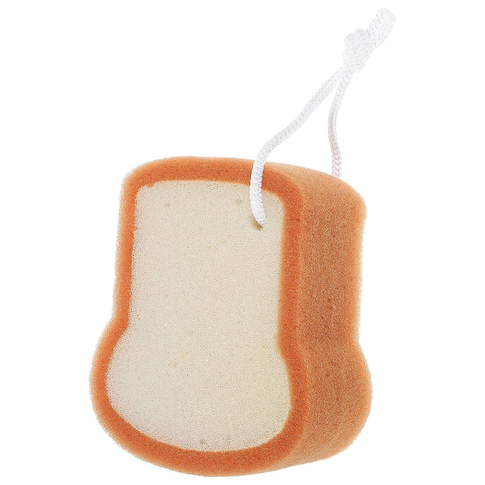Cartoon Shape Bath Sponge with Lanyard Soft Exfoliating Scrubber for Newborns, Gentle Daily Cleaning & Relaxation, Random Color