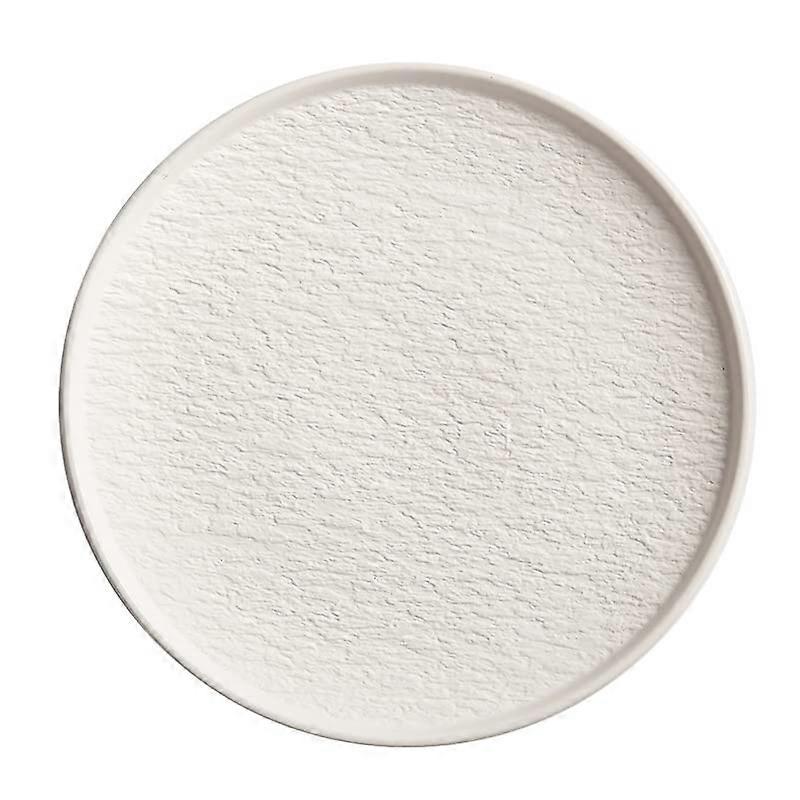 Salad plate, creative dinner plate, tableware for wedding, microwave and dishwasher, ceramic, 30.5 cm (White)