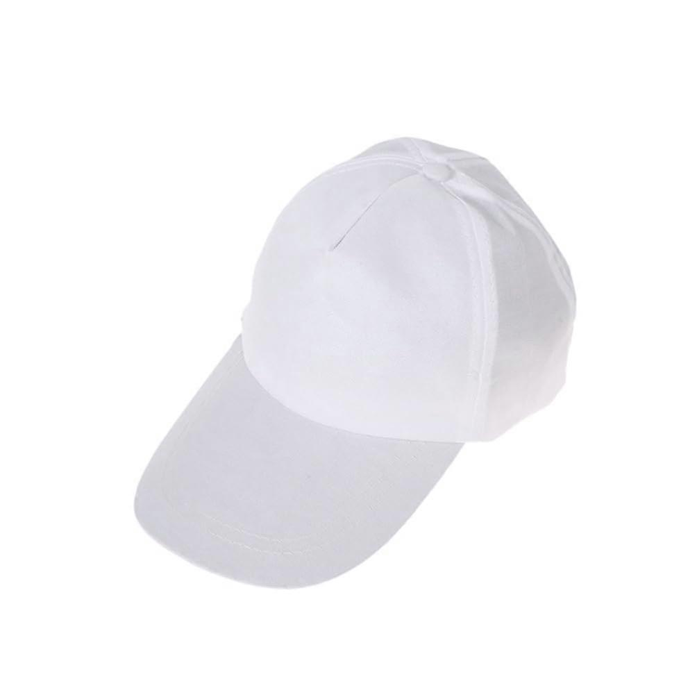 Simple Empty Baseball Caps, Pack of 5, White DIY , Sublimation