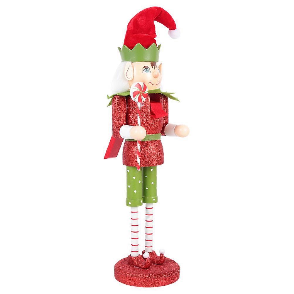 Nutcracker Christmas Decor Wooden Nutcracker Statue Soldier Figure For Home Decor Multi 25.00X6.50X6.50CM Holiday Ornament 1Pcs