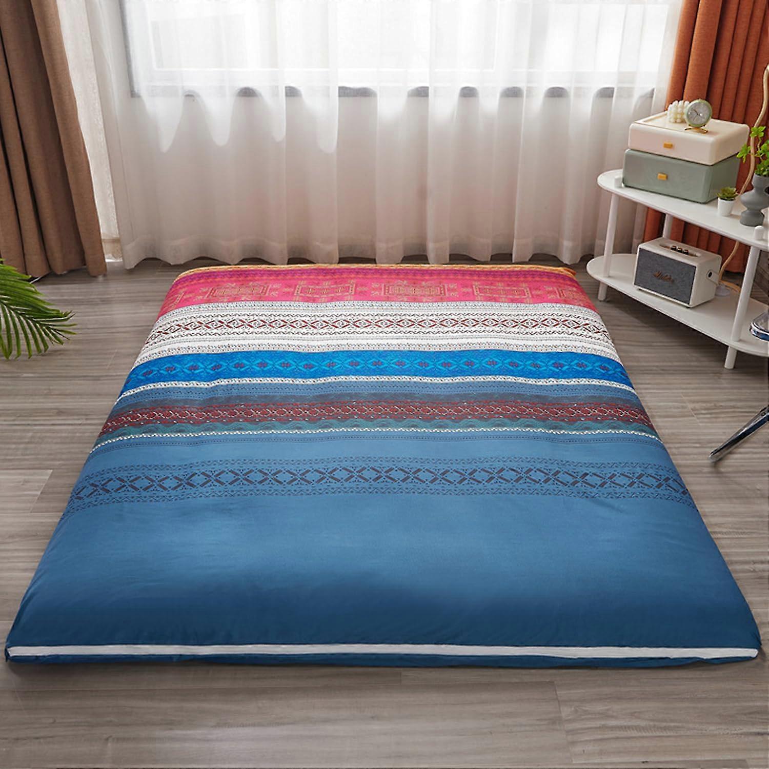 Japanese Queen Size Floor Futon Mattress Cover with Zipper, Dustproof, Washable, Soft Cover for Bedroom, 150 x 200 cm A 150x200cm(QUEEN)