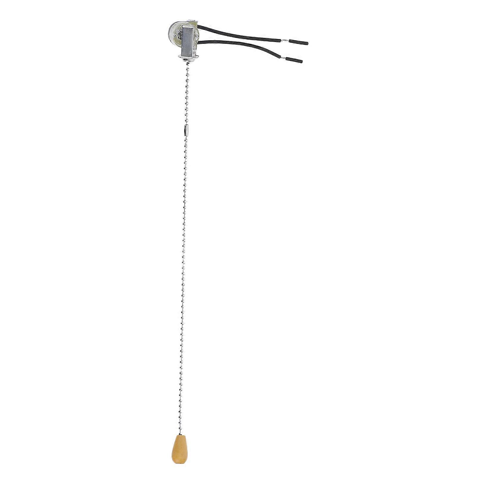 Chrome Pull Cord Light Switch Replacement, Easy DIY Installation for Living Room, Hallway & Closet Use