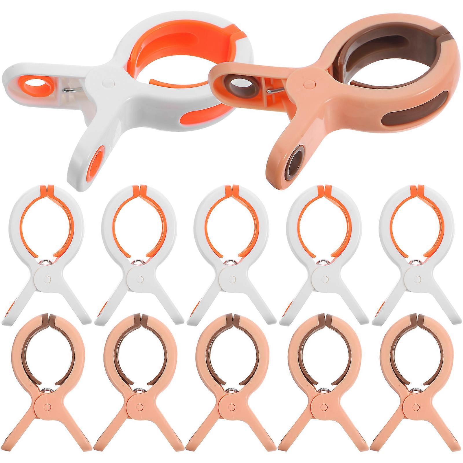 12pcs Large Non Slip Plastic Towel Chair Clips for Beach, Sun Loungers & Laundry – Strong Grip, Windproof Design for Towels & Swimsuits
