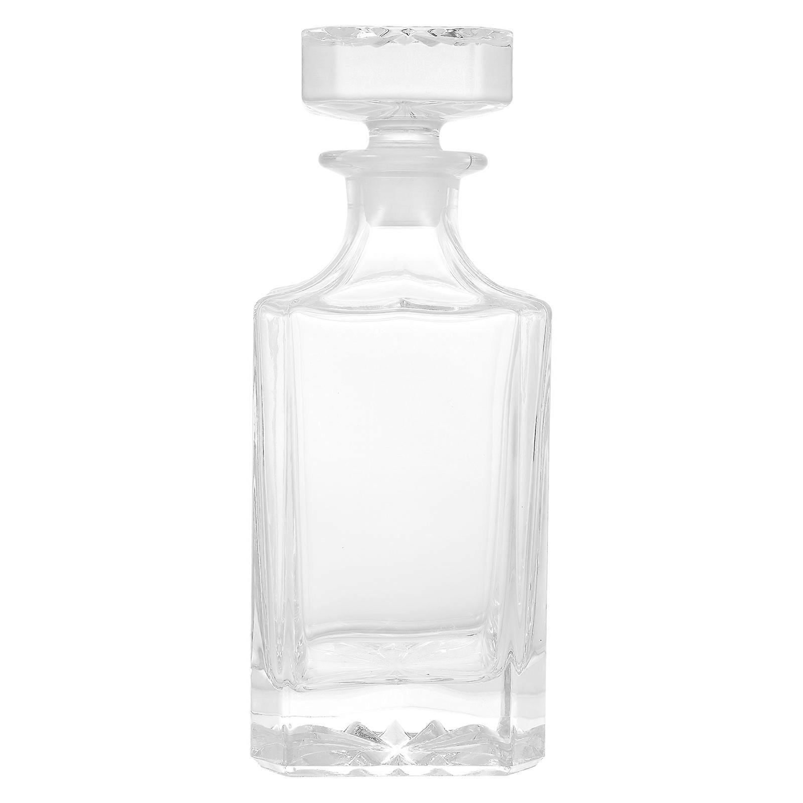 Vintage Decanter Whiskey Bottle Alcohol Storage Container For Bars 23X9X9CM Unique Decanter 1Pack
