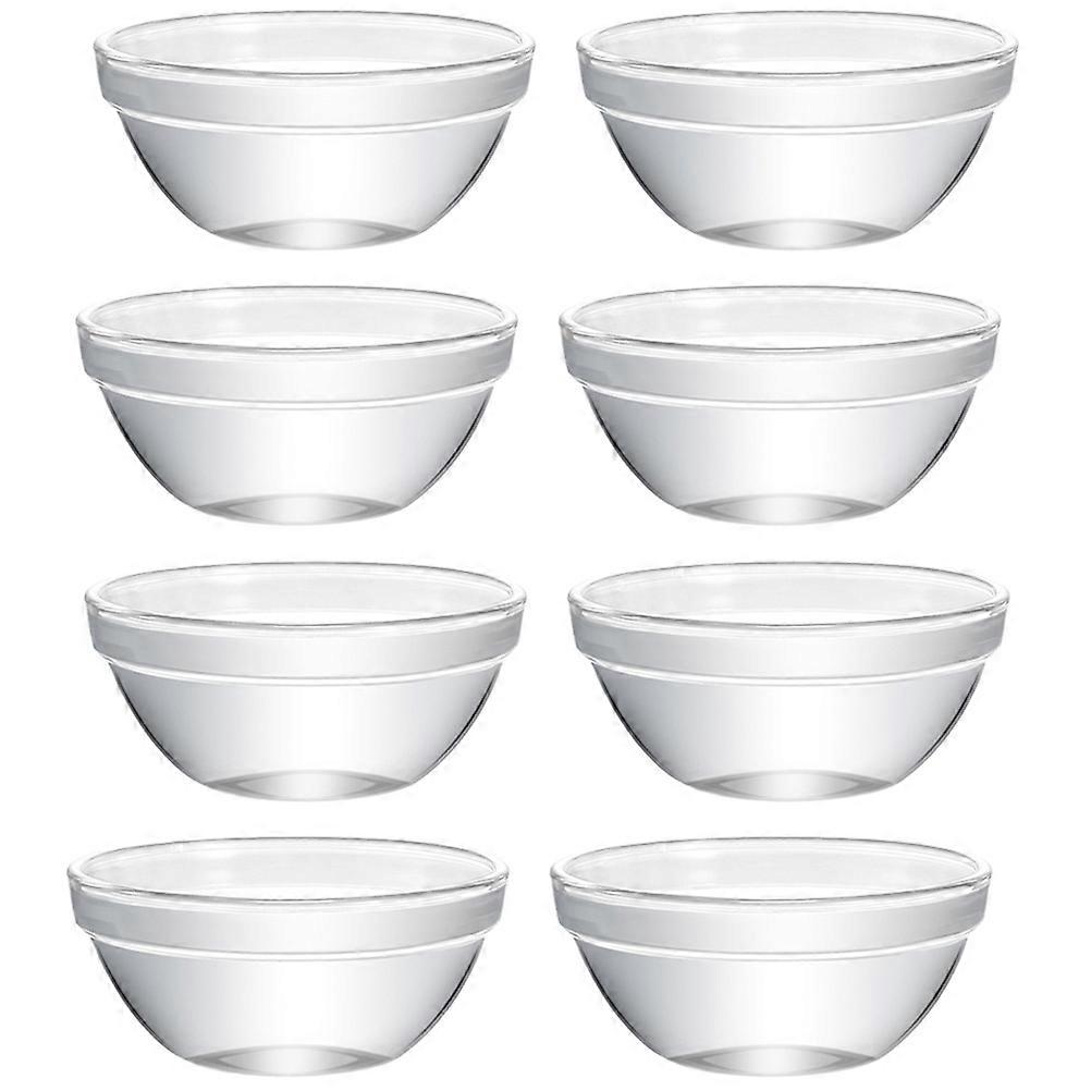 8pcs Glass Dessert Bowls for Pudding, Jelly & DIY Cakes – Easy Demoulding Serving Bowls for Home Use