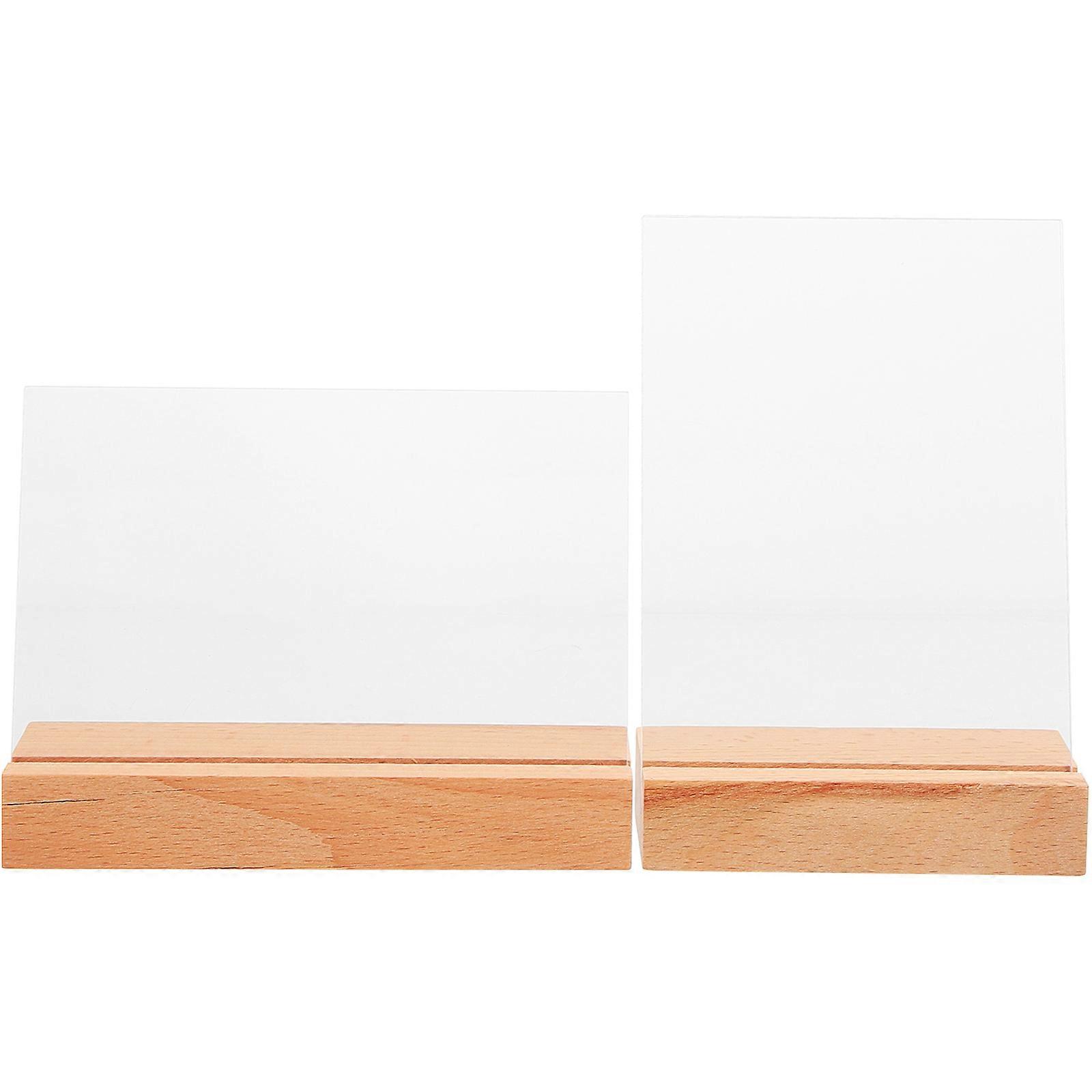 Double Sided Photo Vertical Picture Frames Simple and Elegant Transparent 12.7x8.9cm 2Pcs
