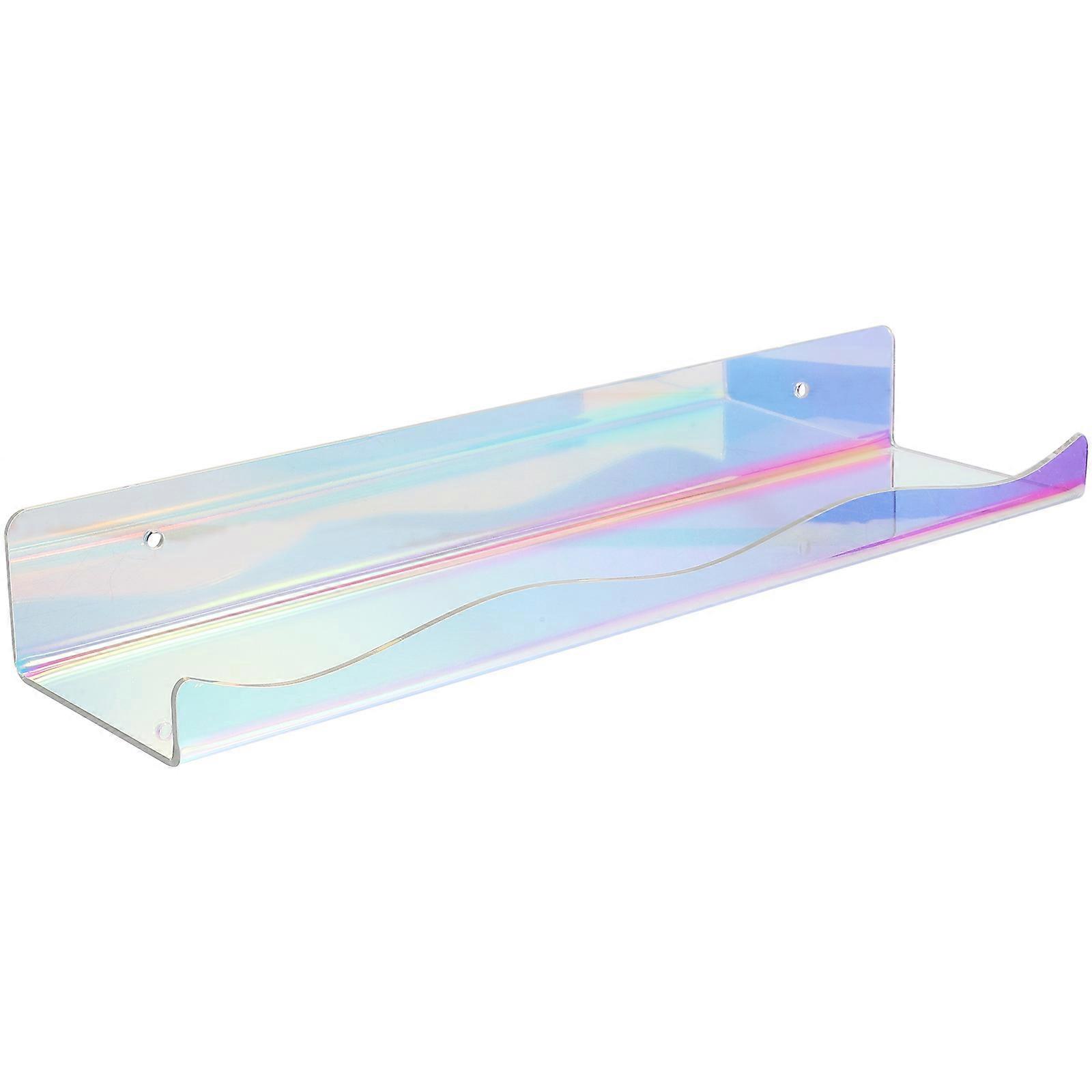 Display Shelves Wall Mounted Acrylic Floating Shelf Modern Office Use 1Set