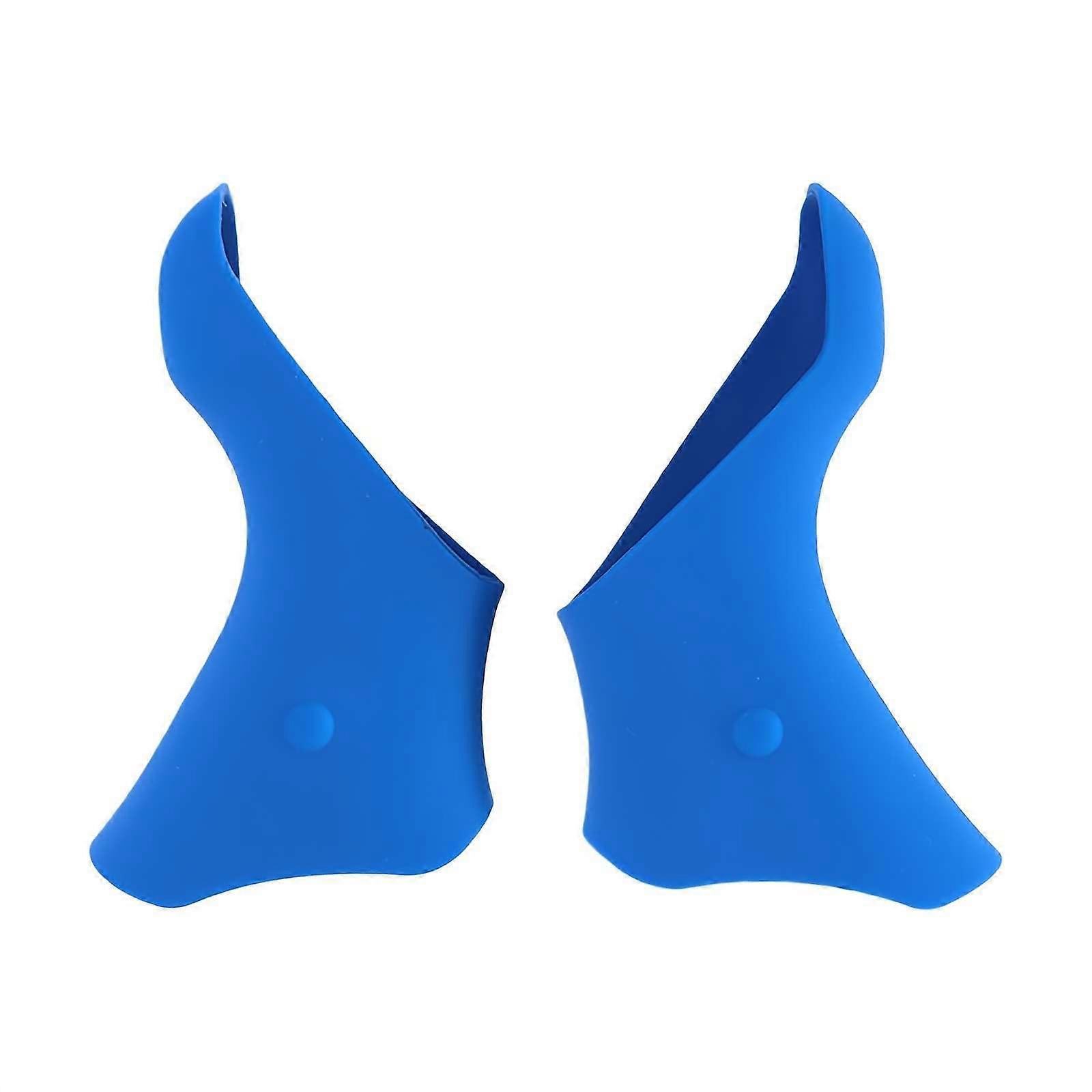 Road Bike Shift Lever Cover Handlebar Grips ST-5600 5601 6600 Compatible Blue Rubber 2-Pack
