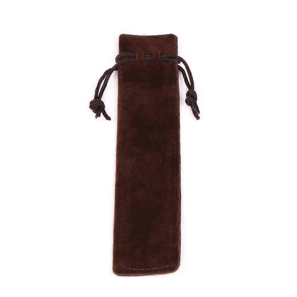 Pen Pouch Bag Velvet Prevent Fall Off Students Professionals Office School 17.50x3.50x0.50cm 25Pcs
