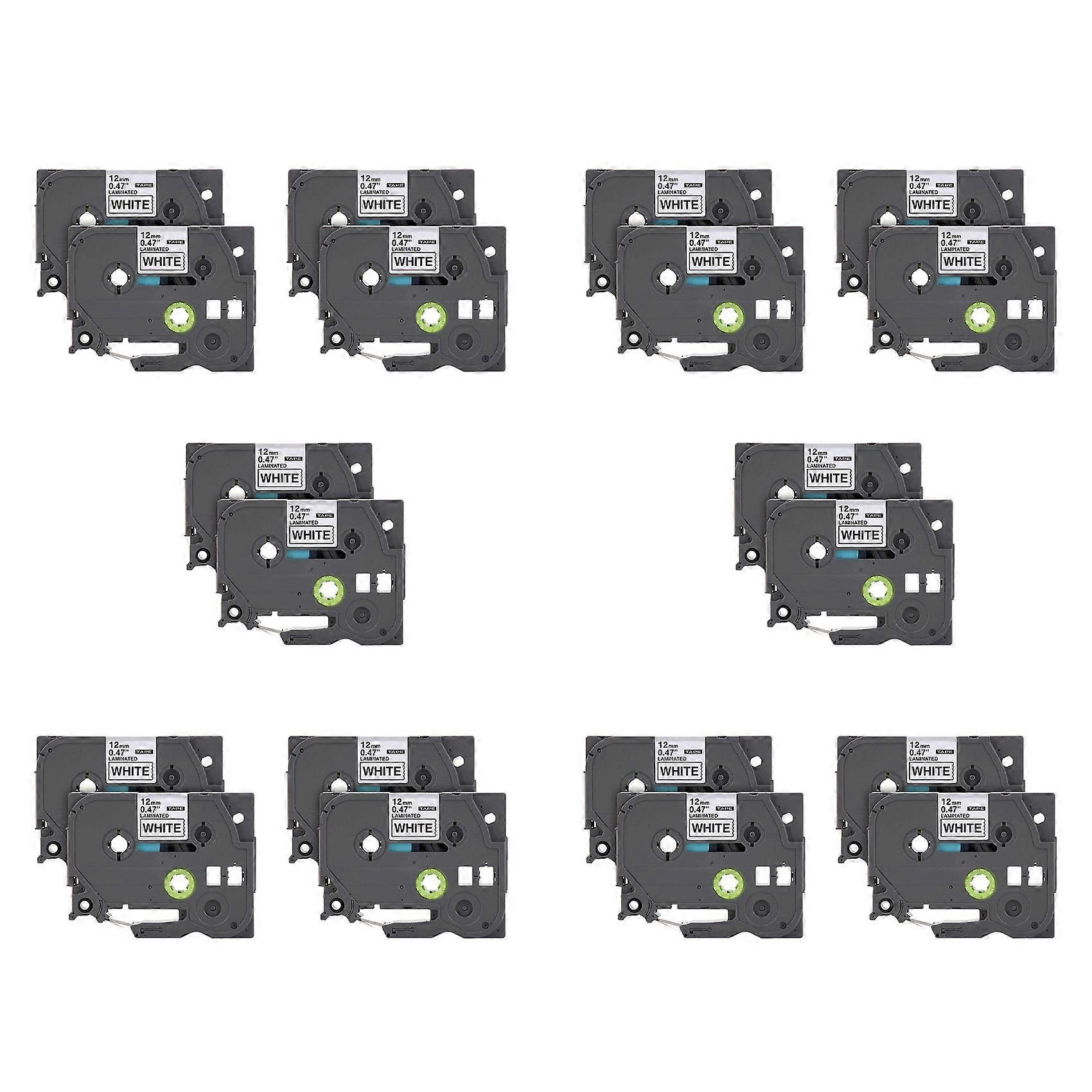 P-TZeラベルテープ 12mm 0.47インチ ラミネート加工 2個パック