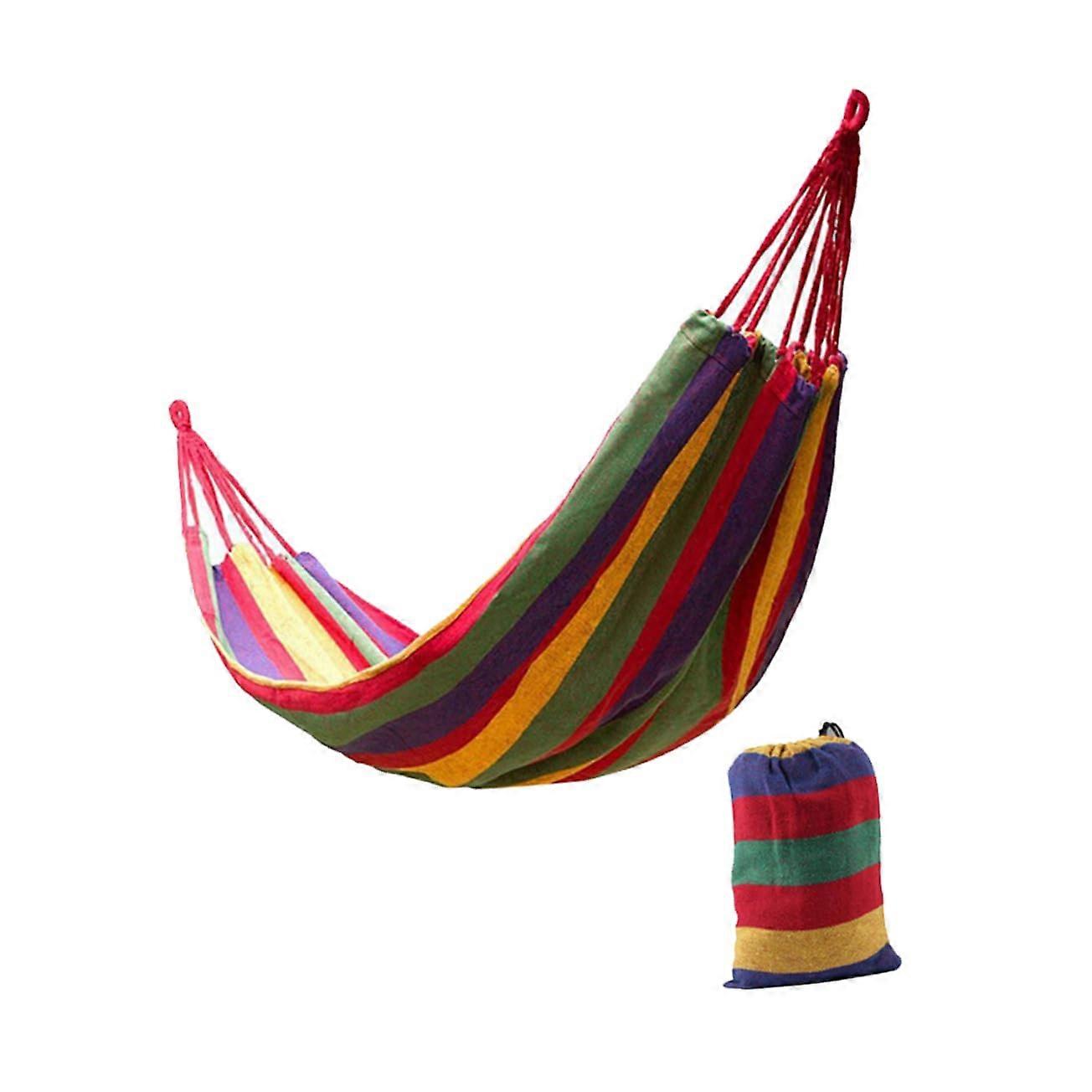 1 piece hammock swing hanging camping hammock heavy outdoor hanging chair swing double fashion sailcloth hammock outdoor hammock swing bed red