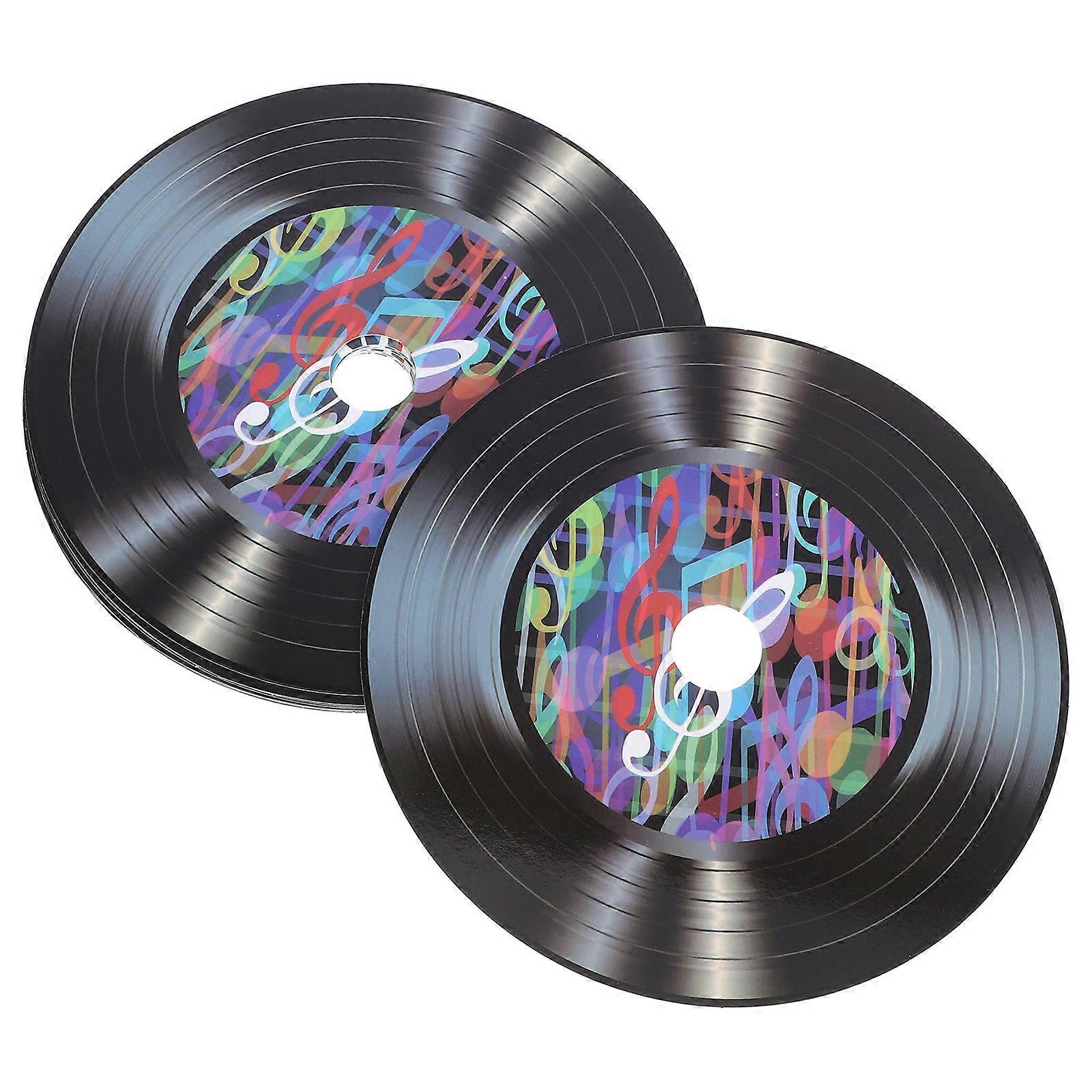 Decorative Vinyl Records Round Shape Wall Decor For Decor 10Pack