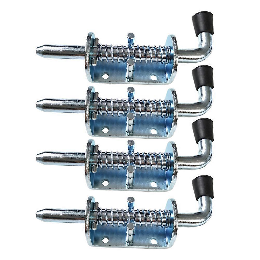 Clasp Lock Slider Door Lock Security Right Angle Silver 15.9X6.5cm Iron 4Pcs