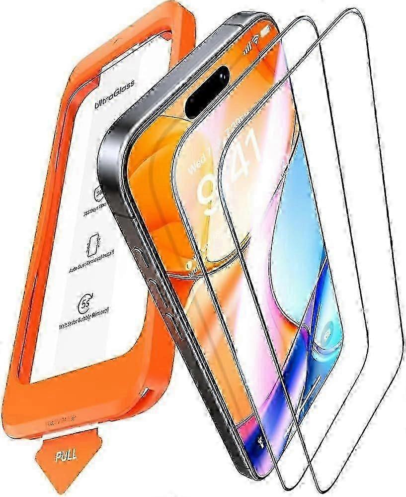 Ultraglass Unbreak Top 9h+ Glass For Iphone 16 Screen Protector 6.1" Screen Protectortempered Glass [longest Durable] Full Coverage 2 Pack