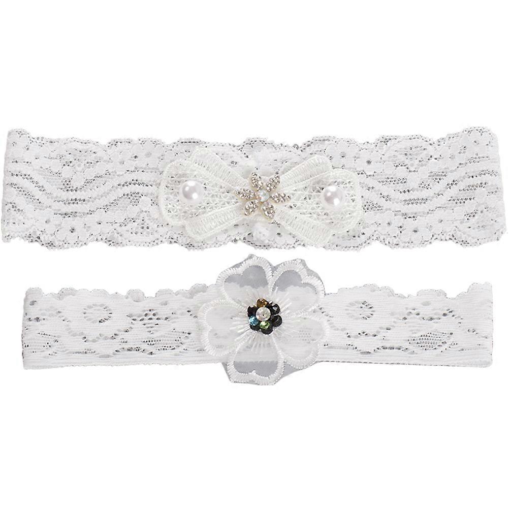 Lace Elastic Leg Wedding Elegant Adjustable 1 Pair