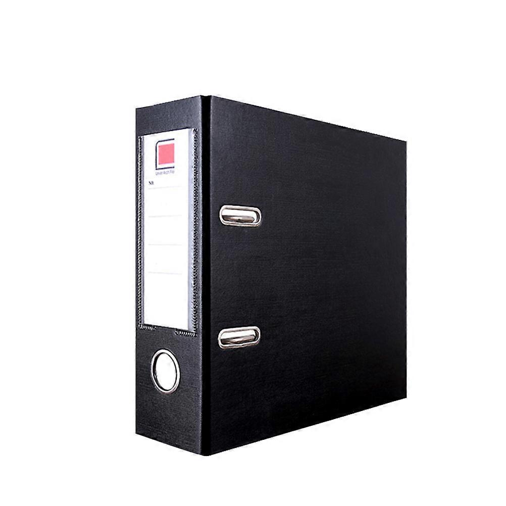 Plastic Document Folder A4 Size Lever Arch File Folders with Clip and Hole for Office Use Black 1Pack