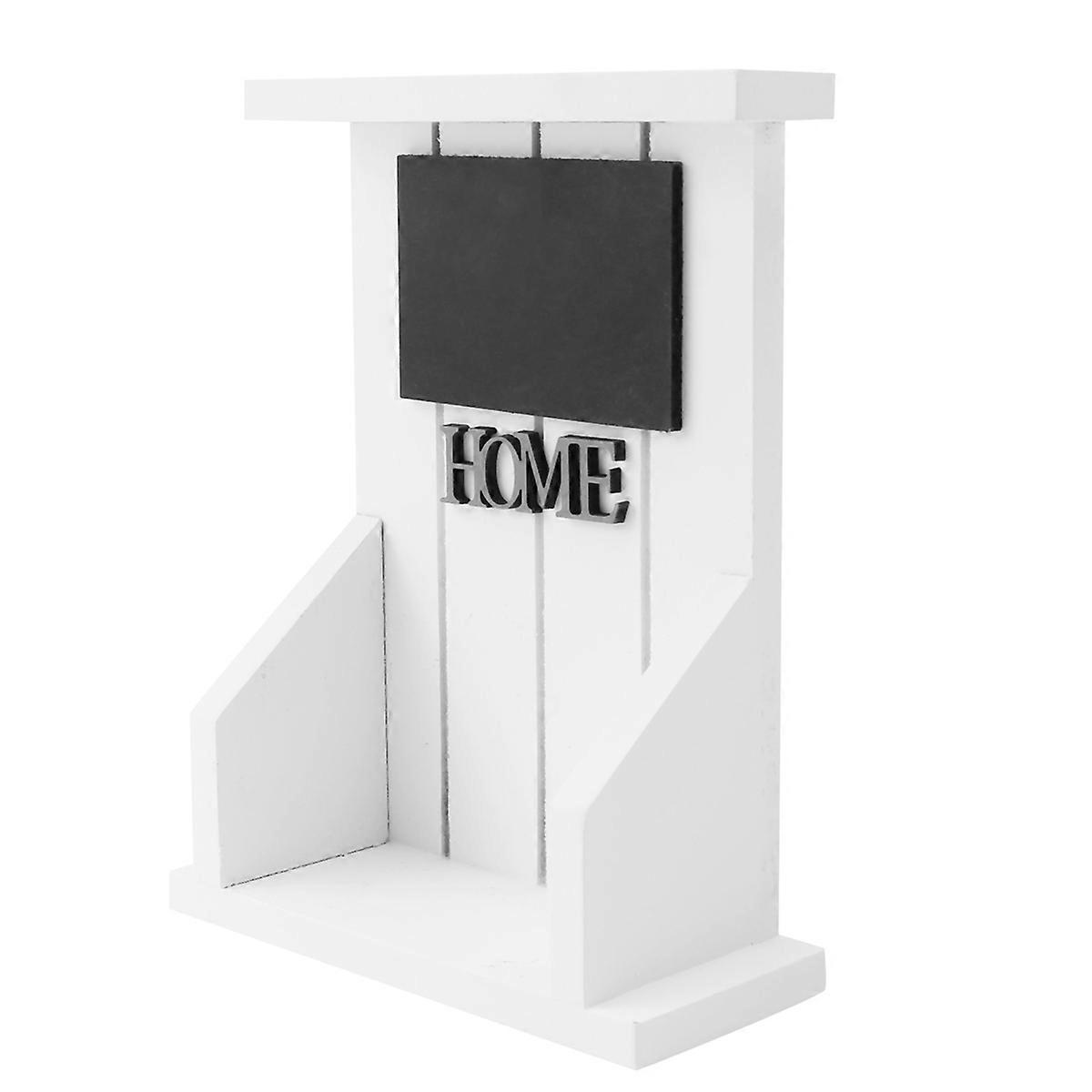 2X Wooden Desk Block Calendar- Calendar Month Date Display Home Office Decoration (White)