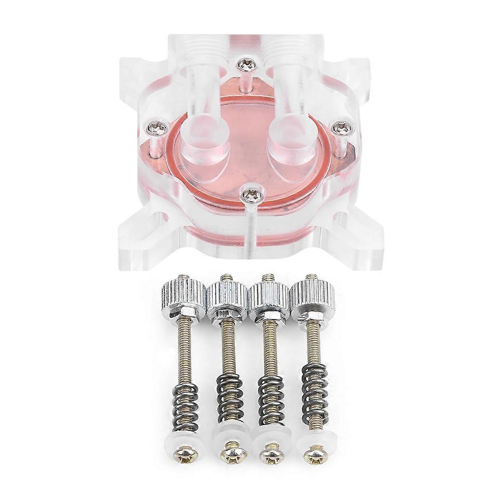 Computer GPU Water Cooling Block, Red Copper Base, POM Cover